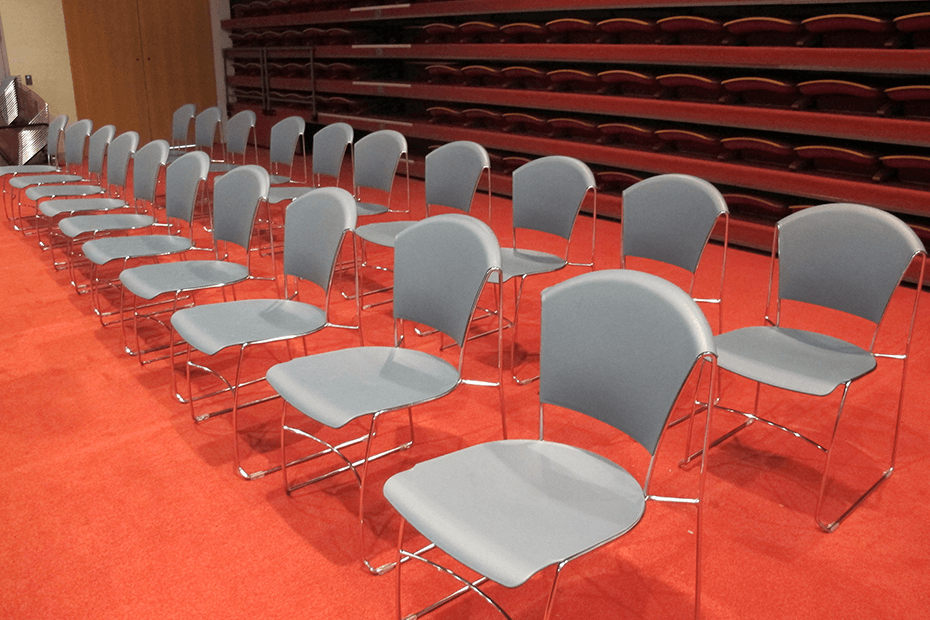 Theatre style seating in Mezzanine space
