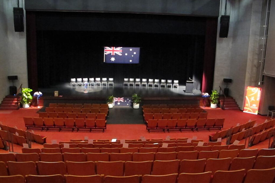 Presentation setup in the Auditorium